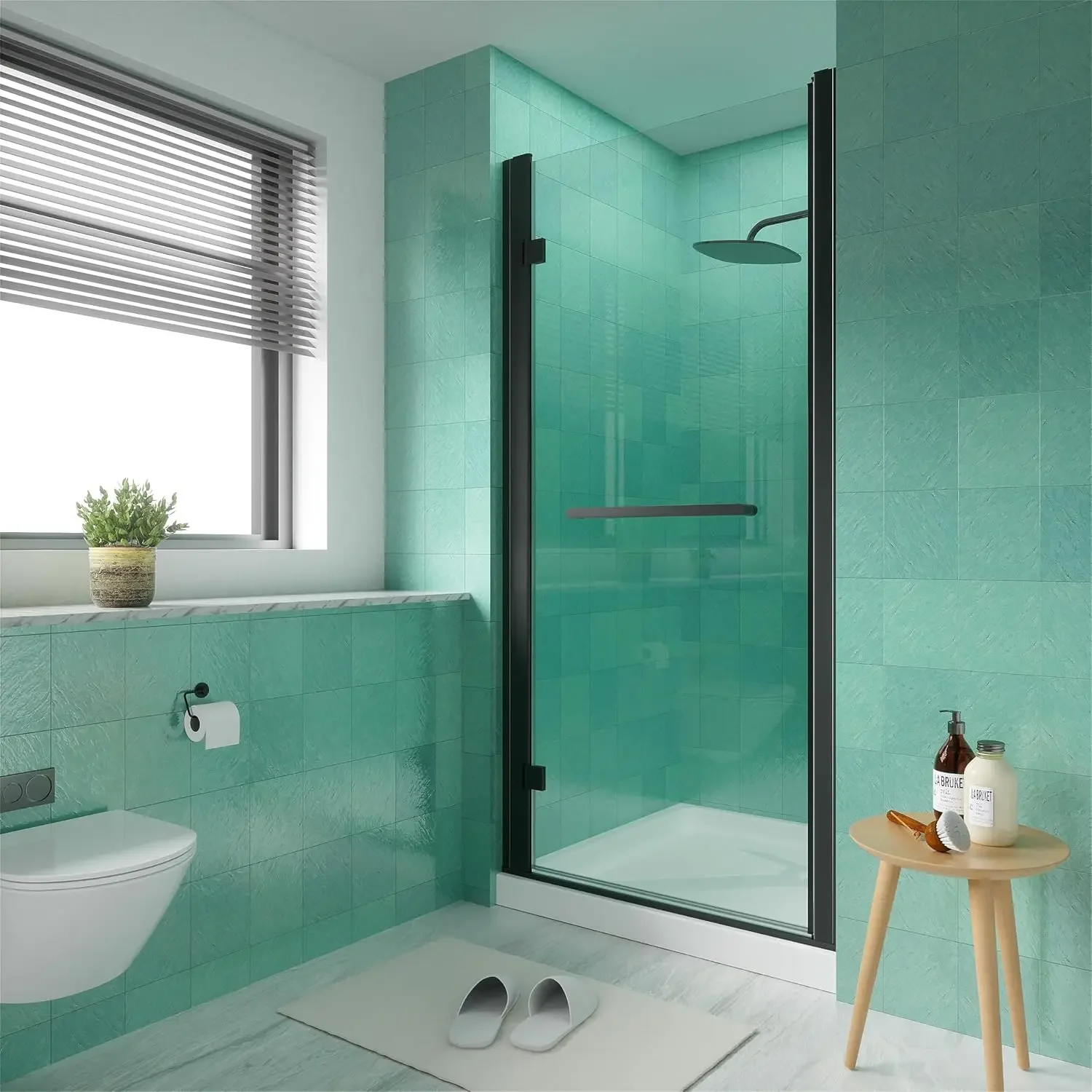 32-34 in.W x72 in.H Frameless Pivot Shower Door, 1/4 inch (6mm) SGCC Clear Tempered Glass Pivot Swing Shower Door, Easy to Clean
32-34 in.W x72 in.H Frameless Pivot Shower Door, 1/4 inch (6mm) SGCC Clear Tempered Glass Pivot Swing Shower Door, Easy to Clean