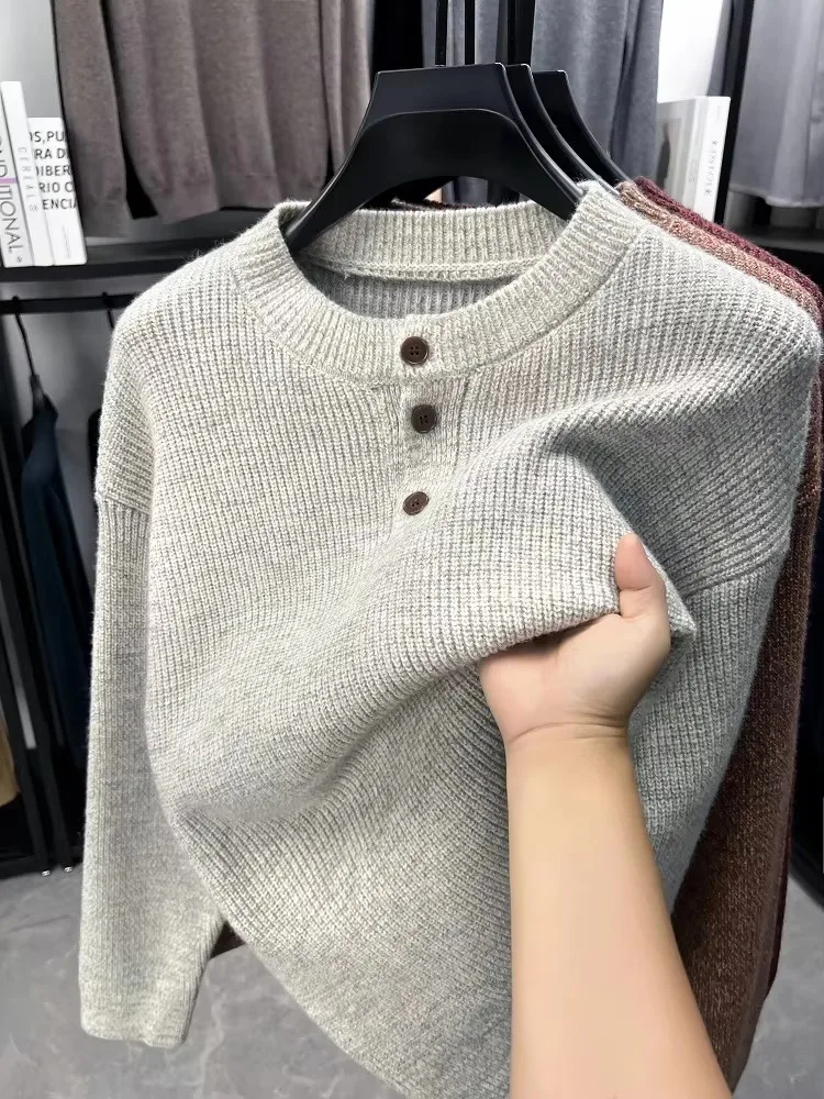 Personality luxury floral yarn knitted men sweater new skin friendly comfort warm fashion button decoration round neck pullover
Personality luxury floral yarn knitted men sweater new skin friendly comfort warm fashion button decoration round neck pullover