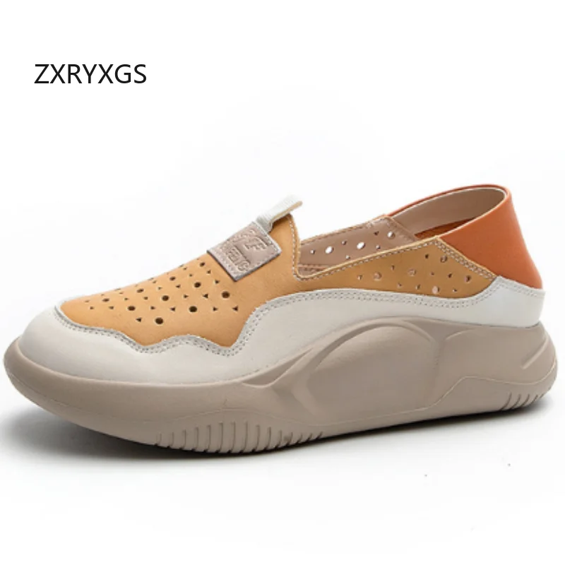 ZXRYXGS 2026 Spring Summer Top Layer Cowhide Hollow Shoes Breathable Sneaker Fashion Casual Shoes Thick Sole Increase Shoes Tide
ZXRYXGS 2026 Spring Summer Top Layer Cowhide Hollow Shoes Breathable Sneaker Fashion Casual Shoes Thick Sole Increase Shoes Tide