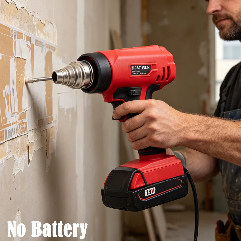 360W Cordless For DeWalt/Milwaukee /Bosch/Makita 18V Li-ion Battery Hot Heat Gun Handheld Hot Air Gun Industrial Home DIY
360W Cordless For DeWalt/Milwaukee /Bosch/Makita 18V Li-ion Battery Hot Heat Gun Handheld Hot Air Gun Industrial Home DIY