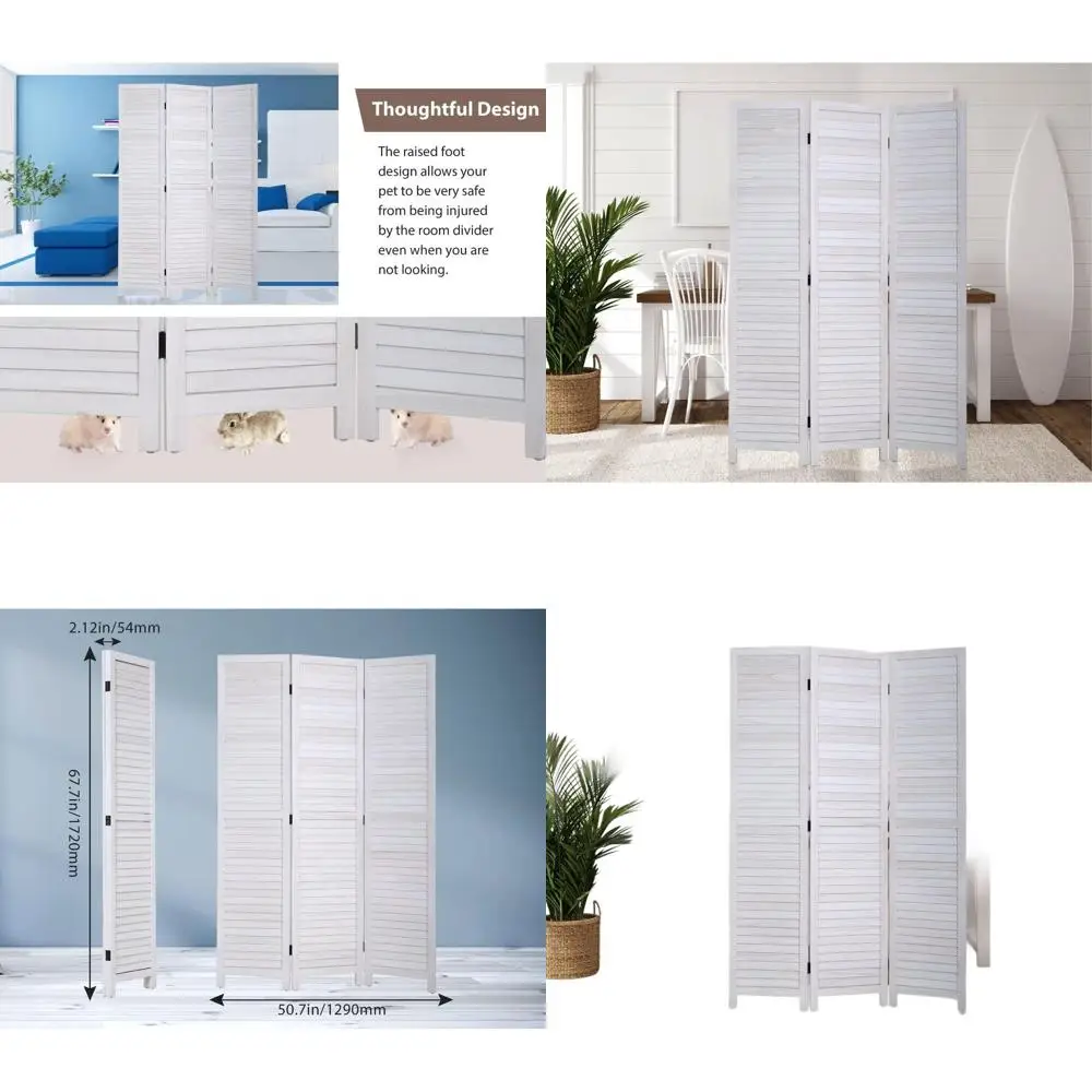 Белая 3-панельная перегородка с жалюзи и каркасом из массива дерева для дома, офиса и ресторана (для обеспечения приватности)
Белая 3-панельная перегородка с жалюзи и каркасом из массива дерева для дома, офиса и ресторана (для обеспечения приватности)