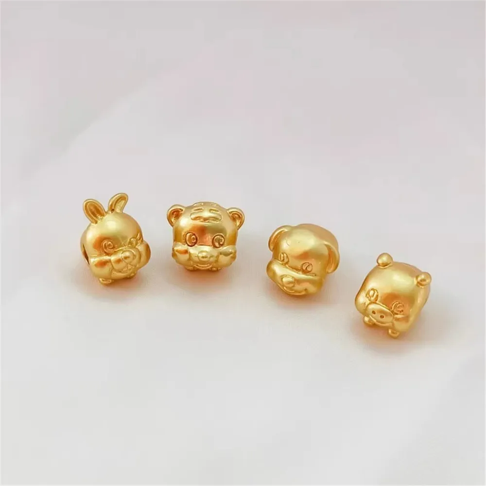 Sand Gold-plated Lucky Tiger Rabbit Dog Pig Large-hole Beaded Spacer DIY Bracelet Accessory Woven Spacer Loose Beads for Women
Sand Gold-plated Lucky Tiger Rabbit Dog Pig Large-hole Beaded Spacer DIY Bracelet Accessory Woven Spacer Loose Beads for Women