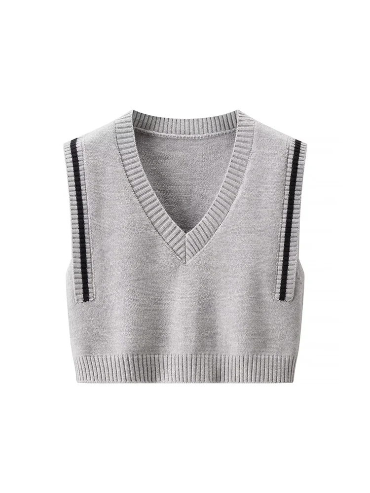 Женская одежда в европейском и американском стиле, осень 2021, новый стиль, короткий вязаный свитер с v-образным вырезом, жилет без рукавов, жилет
Женская одежда в европейском и американском стиле, осень 2021, новый стиль, короткий вязаный свитер с v-образным вырезом, жилет без рукавов, жилет