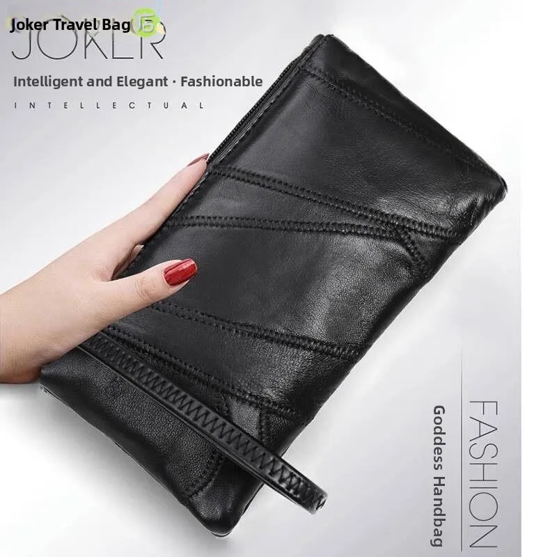 Fashionable Spliced Long Soft Leather Clutch Bag Women's Handbag Can Hold Mobile Phone Coin Purse Buy Vegetable Wallet Trendy
Fashionable Spliced Long Soft Leather Clutch Bag Women's Handbag Can Hold Mobile Phone Coin Purse Buy Vegetable Wallet Trendy