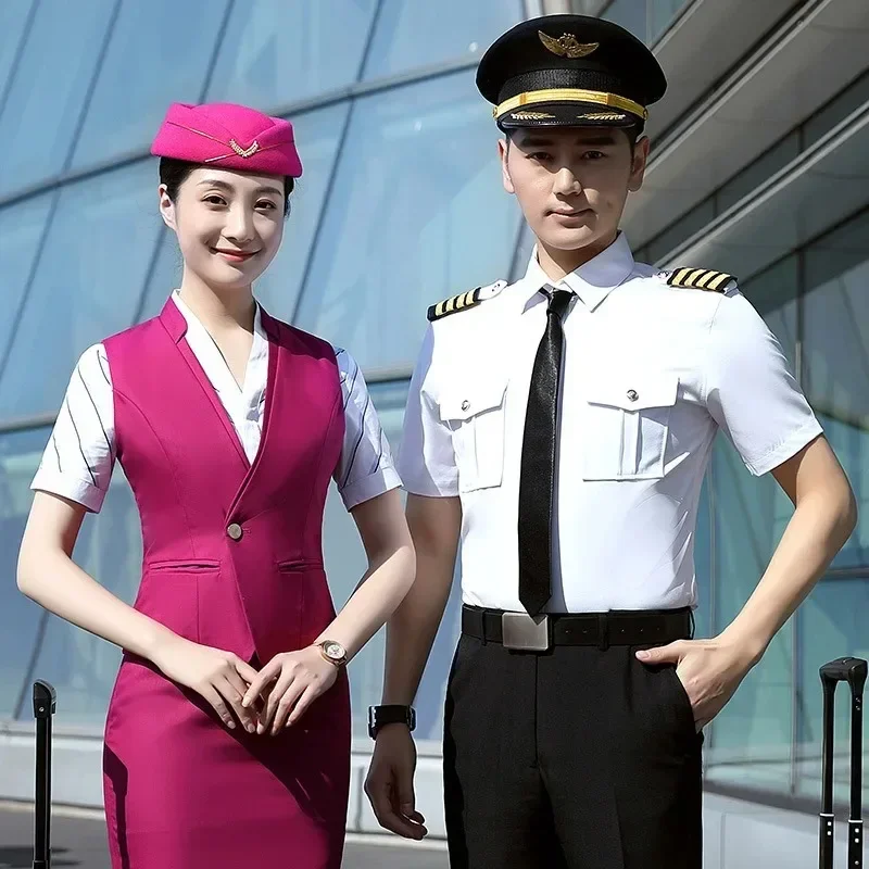 Hot Sale Women's Working Suit Flight Attendant Stewardess Vest Skirt 2 Set Plus Over Size 5XL Work Wear Aviation Uniforms
Hot Sale Women's Working Suit Flight Attendant Stewardess Vest Skirt 2 Set Plus Over Size 5XL Work Wear Aviation Uniforms