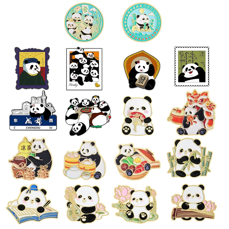 Panda Hot Pot Mahjong Lion Dance Enamel Pins Collect Cartoon Cute Panda Brooches Backpack Lapel Badge Jewelry Gifts Friends
Panda Hot Pot Mahjong Lion Dance Enamel Pins Collect Cartoon Cute Panda Brooches Backpack Lapel Badge Jewelry Gifts Friends