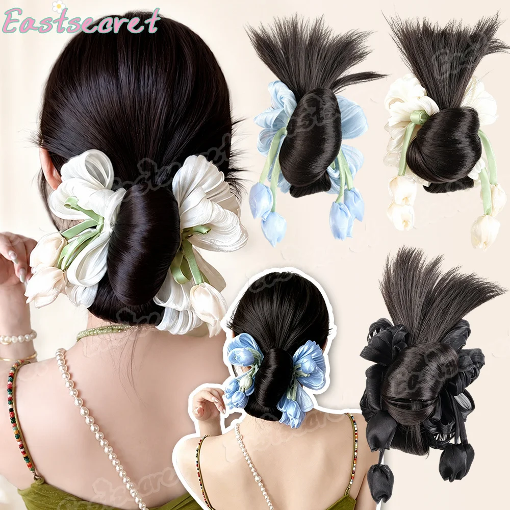 Synthetic Hair Bun Claw Clip Natural with Tulip chicken feather meatball head Head Wig Fluffy Hairpiece Hair Accessories Hair
Synthetic Hair Bun Claw Clip Natural with Tulip chicken feather meatball head Head Wig Fluffy Hairpiece Hair Accessories Hair