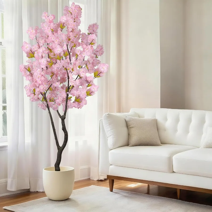 Artificial Pink Cherry Blossom Tree 6.5ft 78in Faux Japanese Sakura Indoor Decor with Realistic Handmade NaturalLooking Fake Ch
Artificial Pink Cherry Blossom Tree 6.5ft 78in Faux Japanese Sakura Indoor Decor with Realistic Handmade NaturalLooking Fake Ch
