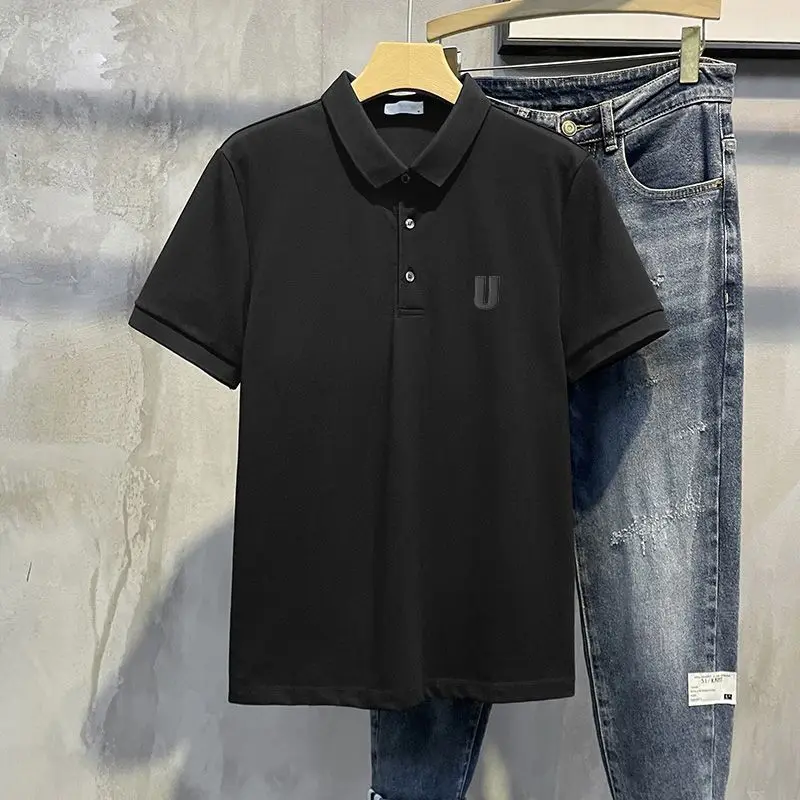 Short Sleeve Letter Plain Man Polo Shirts Business With Collar T Shirt for Men Basic Top Vintage Summer Cheap Clothes Kpop Tee
Short Sleeve Letter Plain Man Polo Shirts Business With Collar T Shirt for Men Basic Top Vintage Summer Cheap Clothes Kpop Tee