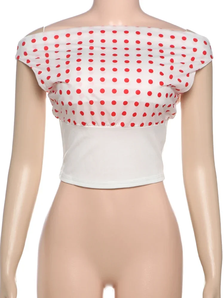 Cutenew Classic Point Print Women Vests Hipster Incline Shoulder Patchwork Skinny Crop Tanks Girls Basic Trend Summer Streetwear
Cutenew Classic Point Print Women Vests Hipster Incline Shoulder Patchwork Skinny Crop Tanks Girls Basic Trend Summer Streetwear