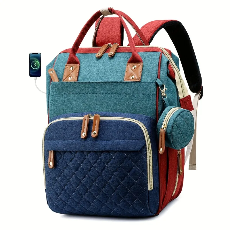 Large Capacity Mommy Bag Backpack with Insulated Pocket Multi-Functional Nylon Mommy Maternity Nappy Bag for Outings Care
Large Capacity Mommy Bag Backpack with Insulated Pocket Multi-Functional Nylon Mommy Maternity Nappy Bag for Outings Care