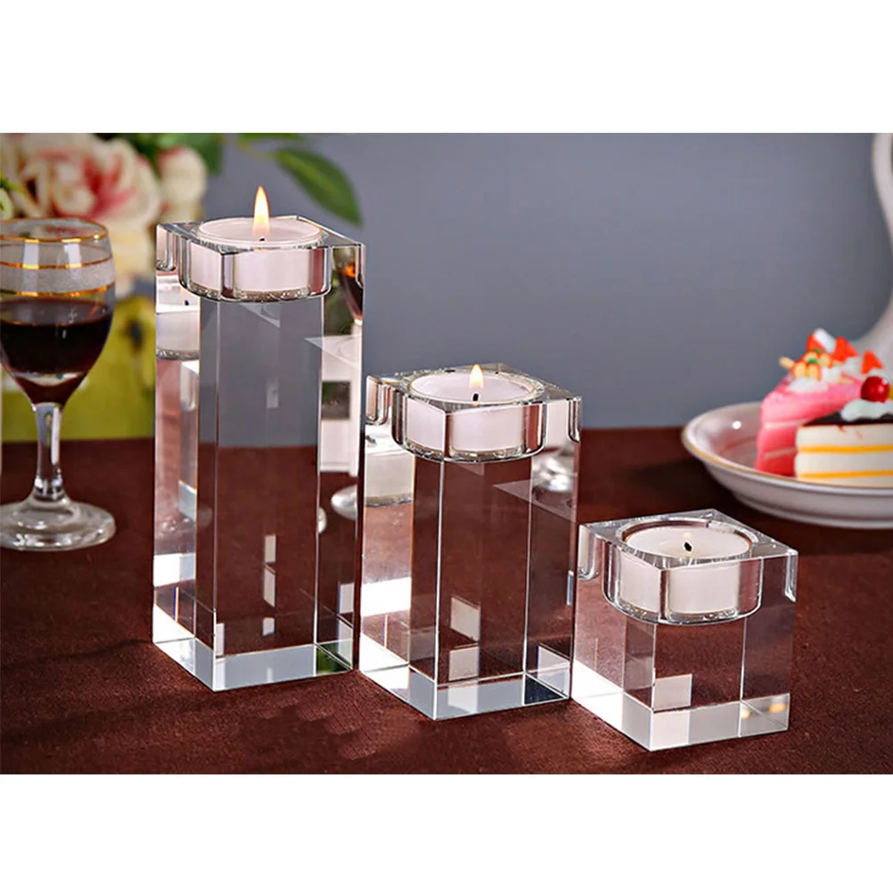 Crystal Candlestick Cube Transparent No Impurities Holder Romantic Dinner Wedding Table Decoration Tealight Home
Crystal Candlestick Cube Transparent No Impurities Holder Romantic Dinner Wedding Table Decoration Tealight Home