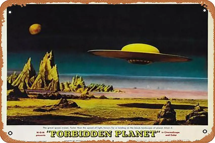 Metal Tin Sign - Forbidden Planet, 1956 - Poster Metal Plaque Cafe, Bar, Home Wall Decor
Metal Tin Sign - Forbidden Planet, 1956 - Poster Metal Plaque Cafe, Bar, Home Wall Decor