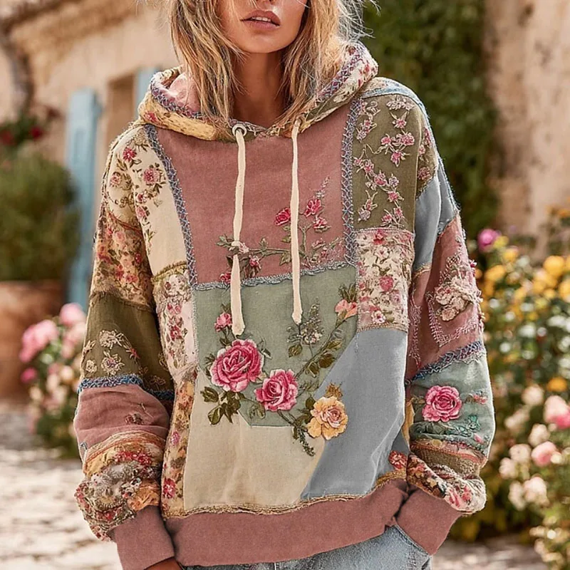 Y2K Clothes Retro Flower Print Drawstring Hoodie Pullover Spring Casual Thin Woman Sweatshirts Fall Long Sleeve Loose Top Blouse
Y2K Clothes Retro Flower Print Drawstring Hoodie Pullover Spring Casual Thin Woman Sweatshirts Fall Long Sleeve Loose Top Blouse