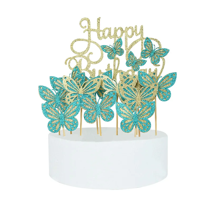 13pcs/set Happy Birthday Butterfly Cake Topper Birthday Party Baby Shower Dessert DIY Decorative Accessories Cupcake Insert Card
13pcs/set Happy Birthday Butterfly Cake Topper Birthday Party Baby Shower Dessert DIY Decorative Accessories Cupcake Insert Card
