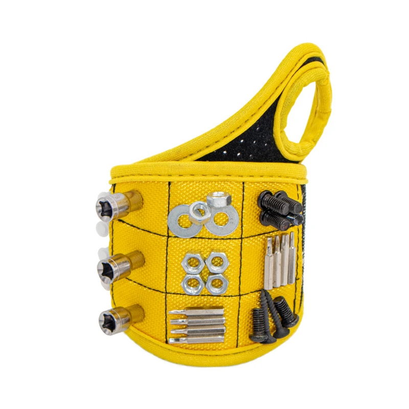 Magnetic Wristband with Strong Magnets Holds Nails 9 Magnetic Tools Magnetic Wrist Strap Adjustable Screw Suction Convenient Bag
Magnetic Wristband with Strong Magnets Holds Nails 9 Magnetic Tools Magnetic Wrist Strap Adjustable Screw Suction Convenient Bag