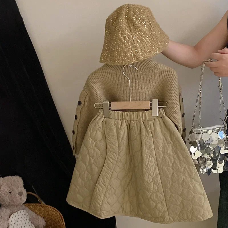 Children Clothing Set Korea Style Girls 2024 Autumn New Fashion Turtleneck Sweater and Skirt Princess Two Piece Set for Girls
Children Clothing Set Korea Style Girls 2024 Autumn New Fashion Turtleneck Sweater and Skirt Princess Two Piece Set for Girls