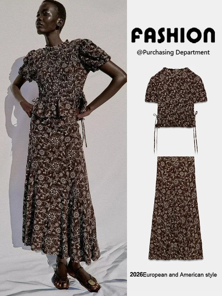 New Summer Embroidered Top Women's Long Midi Skirt Regular Sleeve Length Short Sleeve Neckline Crew Neck Color Pattern
New Summer Embroidered Top Women's Long Midi Skirt Regular Sleeve Length Short Sleeve Neckline Crew Neck Color Pattern