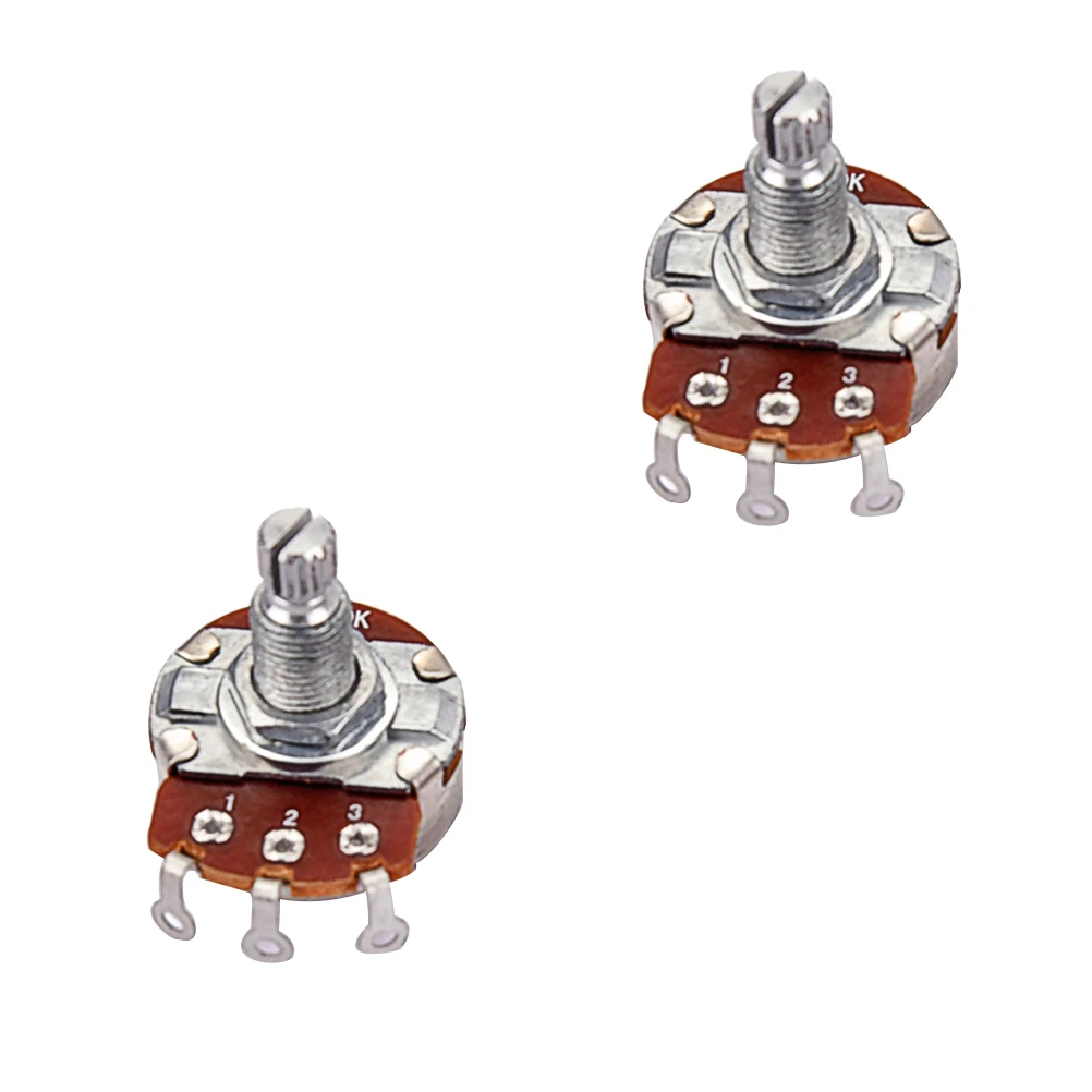 2 Pcs 250k Full Size Bass Pots Potentiometer Long Knurled Split Shaft Audio Taper Low Friction for Guitar Bass
2 Pcs 250k Full Size Bass Pots Potentiometer Long Knurled Split Shaft Audio Taper Low Friction for Guitar Bass