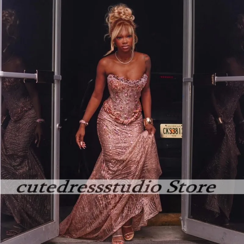 Romantic Prom Dresses For Girls 2026 Charming Mermaid Sleeveless Sequins Crystal Beading Evening Gowns Party Dress Customized
Romantic Prom Dresses For Girls 2026 Charming Mermaid Sleeveless Sequins Crystal Beading Evening Gowns Party Dress Customized