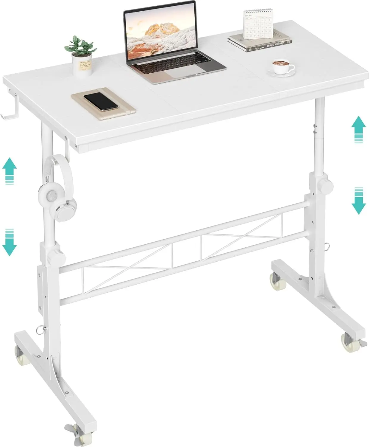 Small Portable Treadmill Walking Pad Desk on Wheels, 32 Inch White Adjustable Height Mobile Rolling
Small Portable Treadmill Walking Pad Desk on Wheels, 32 Inch White Adjustable Height Mobile Rolling