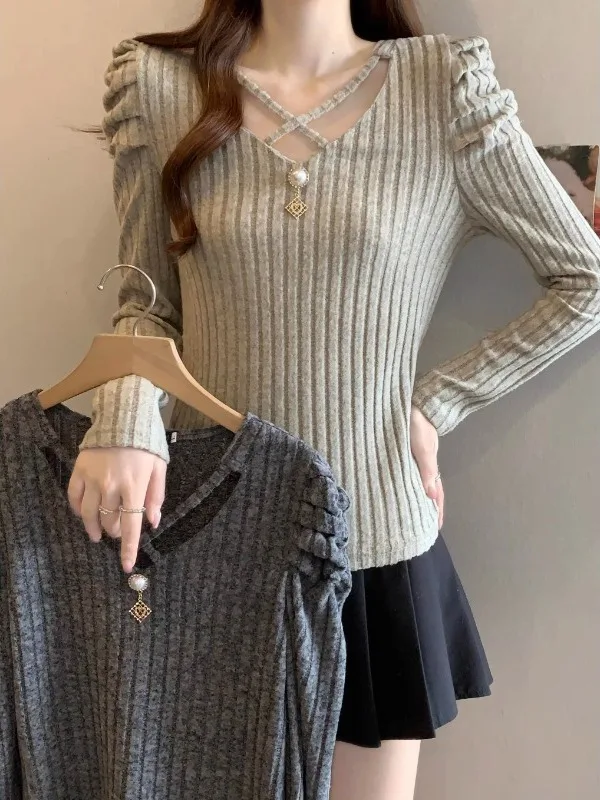 plus Size Women's Faionable V-Ne Knitwear Long Sve Striped Pullover Top Commute Sle Slim Fit Korean Version Knitted ...
plus Size Women's Faionable V-Ne Knitwear Long Sve Striped Pullover Top Commute Sle Slim Fit Korean Version Knitted ...