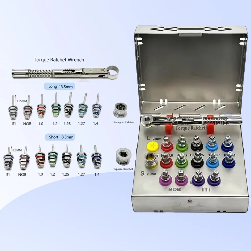 Dental Implant Driver Wrench Ratchet Screwdriver Wrench Prosthetic Restoration Ratchet Kits Dentist Lab Universal Tools
Dental Implant Driver Wrench Ratchet Screwdriver Wrench Prosthetic Restoration Ratchet Kits Dentist Lab Universal Tools