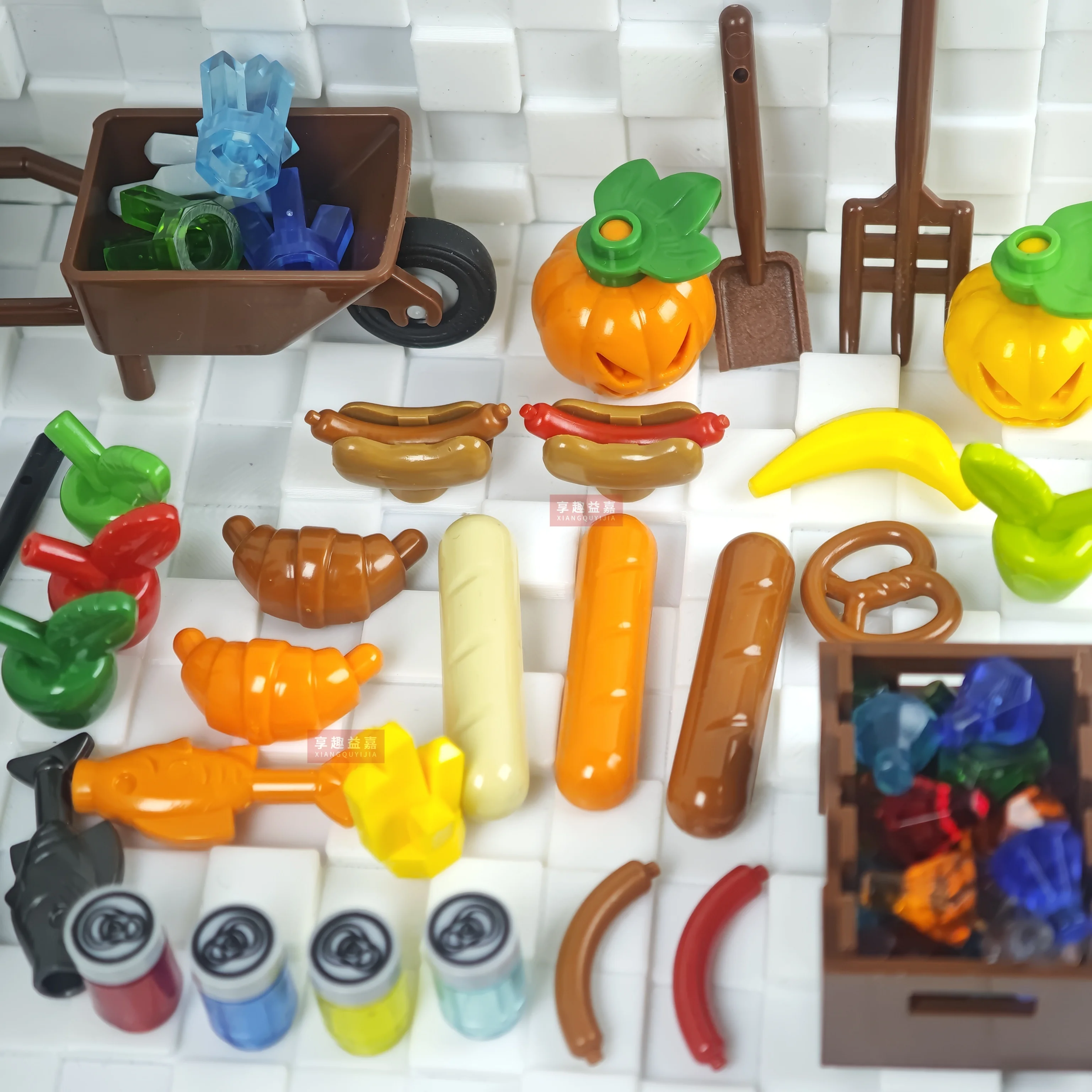 MOC City Food Building Blocks Mini Accessories Apple Fish Hot Dog Ice Cream Chicken Pizza Figures Bricks Kit Compatible Toy
MOC City Food Building Blocks Mini Accessories Apple Fish Hot Dog Ice Cream Chicken Pizza Figures Bricks Kit Compatible Toy