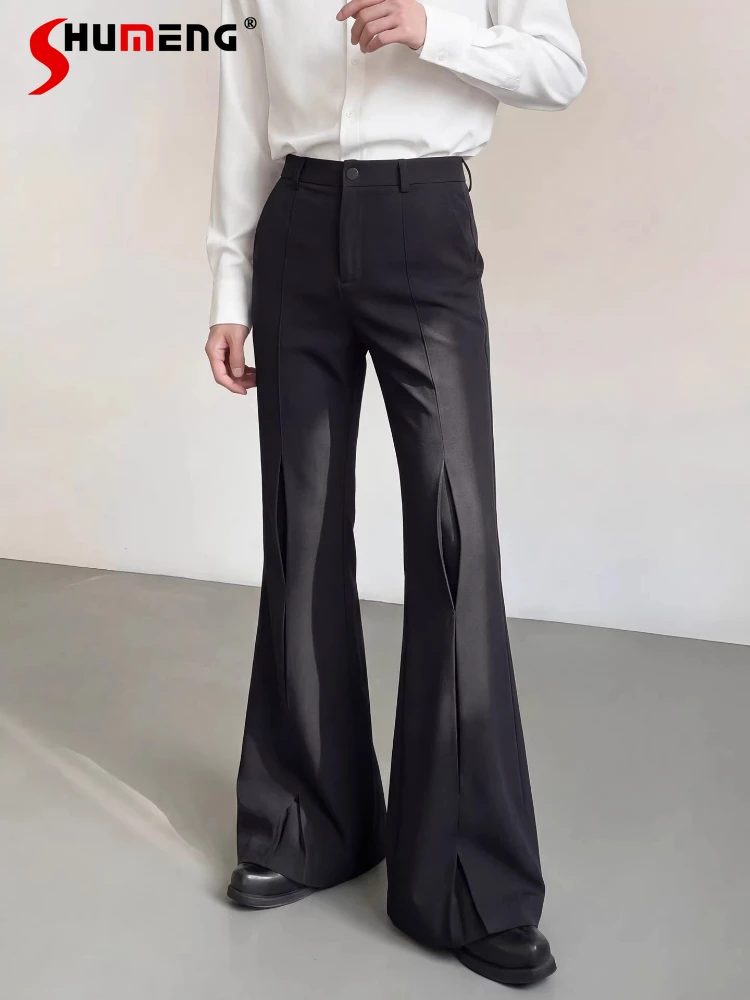 Fashion Micro-flared Trousers Men's 2026 Spring High-waist Stylish Suit Trousers Male Simple Handsome Loose Comfort Trendy Pants
Fashion Micro-flared Trousers Men's 2026 Spring High-waist Stylish Suit Trousers Male Simple Handsome Loose Comfort Trendy Pants