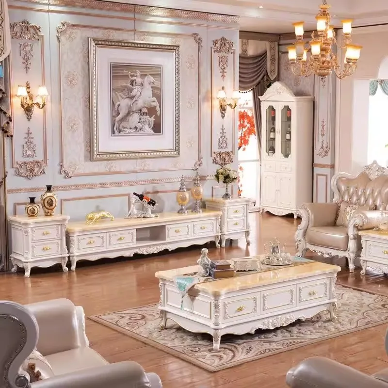 French solid wood TV cabinet, living room household cream wind light luxury high-end baking paint, American white high TV cabine
French solid wood TV cabinet, living room household cream wind light luxury high-end baking paint, American white high TV cabine