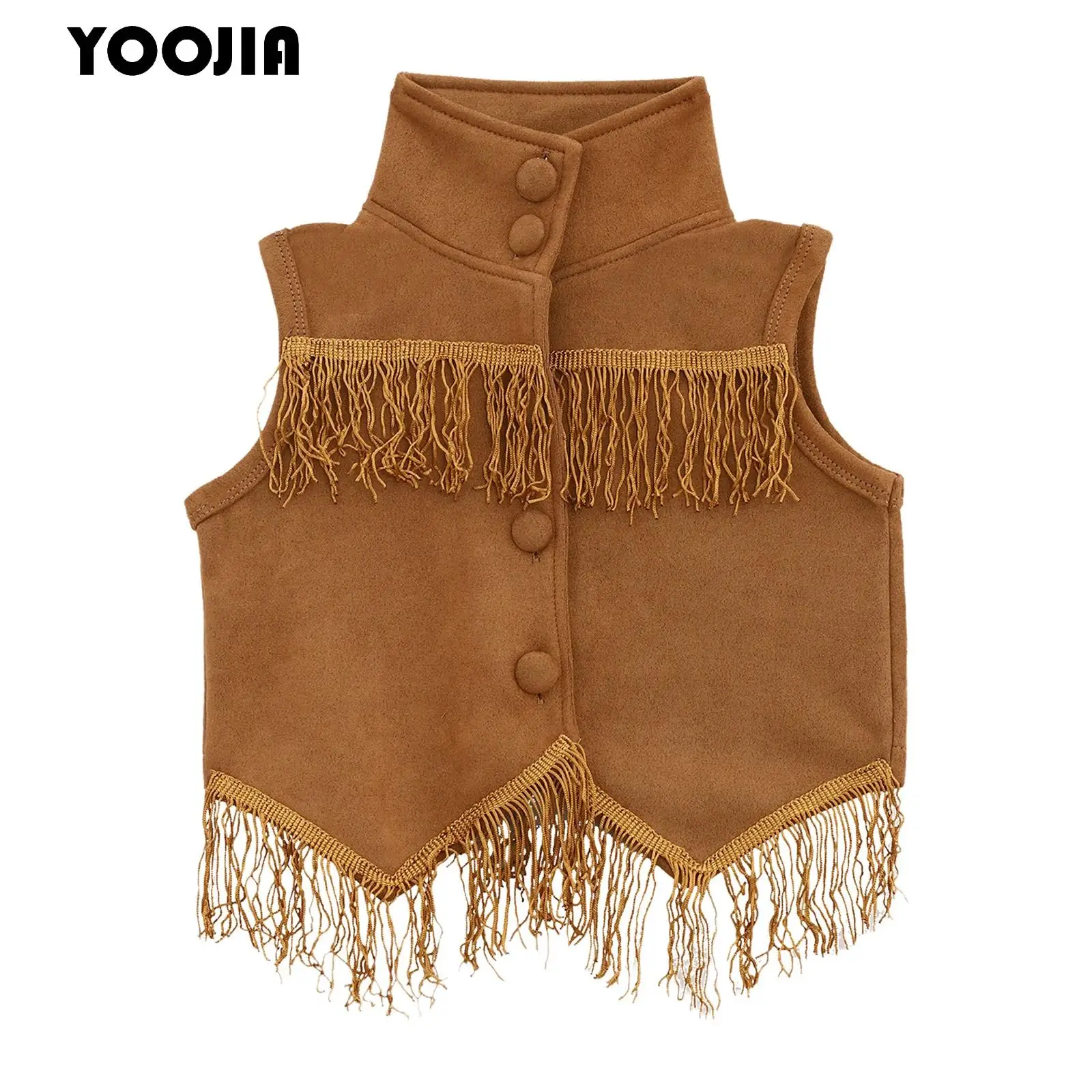 Girls Western Cowboy Costume Vest Open Front Fringe Tassels Waistcoat Jacket Outwear for Halloween Carnival Fancy Party Dress Up
Girls Western Cowboy Costume Vest Open Front Fringe Tassels Waistcoat Jacket Outwear for Halloween Carnival Fancy Party Dress Up