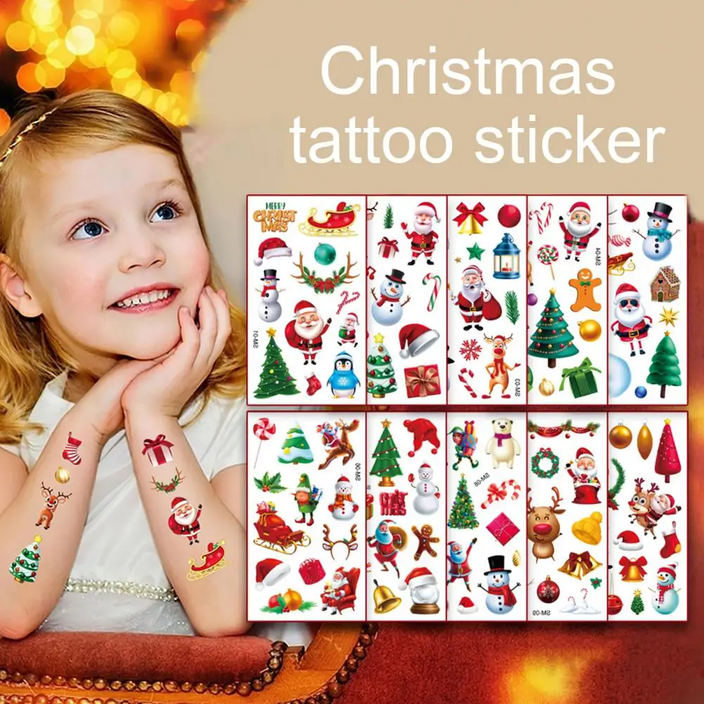 Christmas-themed Body Art Stickers Christmas Tattoo Stickers Cute Cartoon Santa Claus Snowman Elk Bear Tree Temporary for Kids
Christmas-themed Body Art Stickers Christmas Tattoo Stickers Cute Cartoon Santa Claus Snowman Elk Bear Tree Temporary for Kids