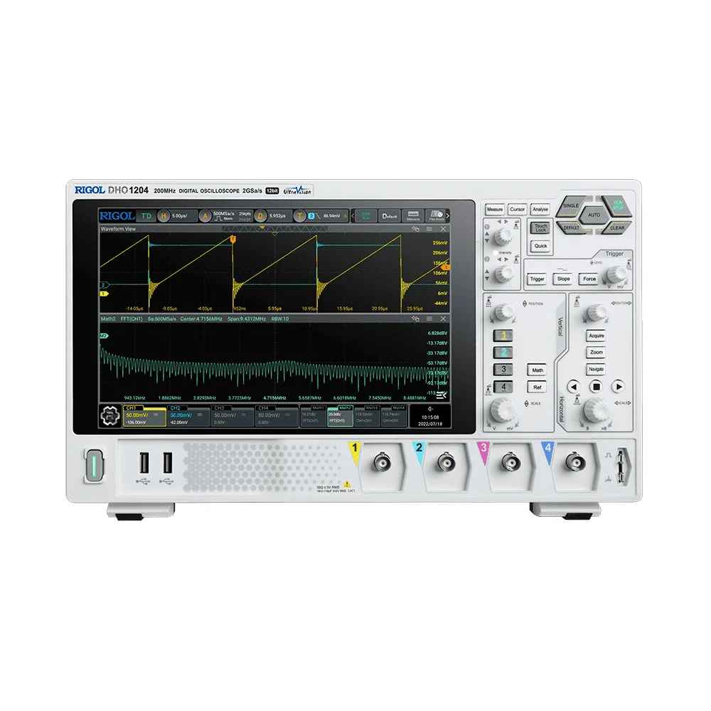 RIGOL DHO1204 Oscilloscope 4CH 200MHz Digital Oscilloscope 2GSa/s
RIGOL DHO1204 Oscilloscope 4CH 200MHz Digital Oscilloscope 2GSa/s