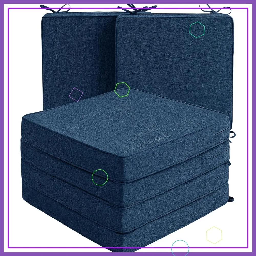Water-Resistant Patio Chair Cushions Set of 6, 19x19 Inch Navy Blue Square Replacement Pads with Ties
Water-Resistant Patio Chair Cushions Set of 6, 19x19 Inch Navy Blue Square Replacement Pads with Ties
