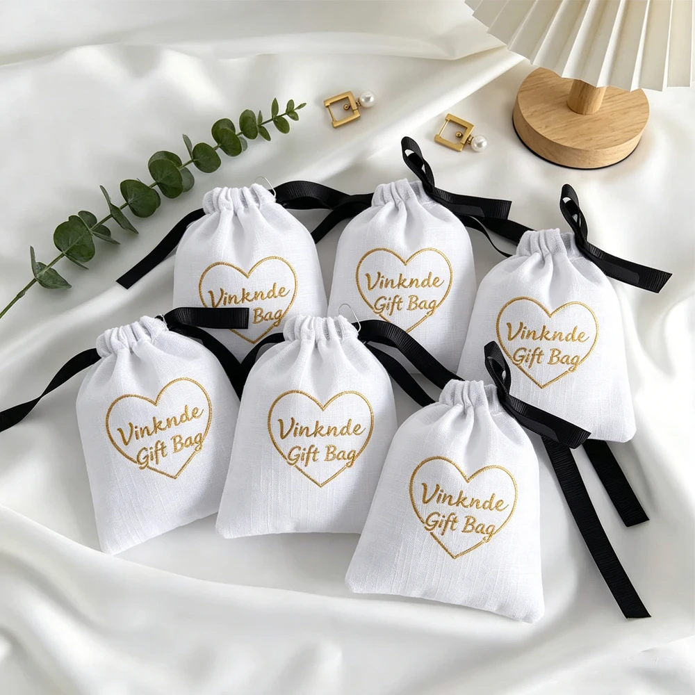 100pcs Custom Logo White Cotton Jewelry Packaging Ribbon Bag Canvas Drawstring Pouch for Earrings Candy Perfume Gift Wedding
100pcs Custom Logo White Cotton Jewelry Packaging Ribbon Bag Canvas Drawstring Pouch for Earrings Candy Perfume Gift Wedding