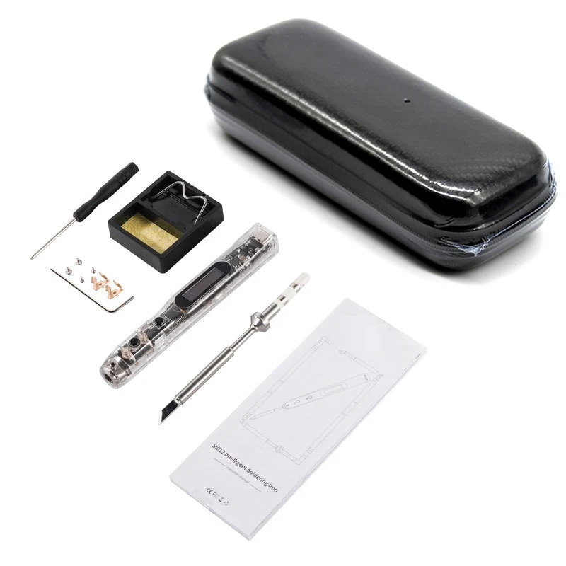 SIO12 (TS-K) Intelligent OLED Electric Soldering Iron+Box 0-450℃ Adjustable Temperature Built-In Buzzer Soldering Iron Black
SIO12 (TS-K) Intelligent OLED Electric Soldering Iron+Box 0-450℃ Adjustable Temperature Built-In Buzzer Soldering Iron Black