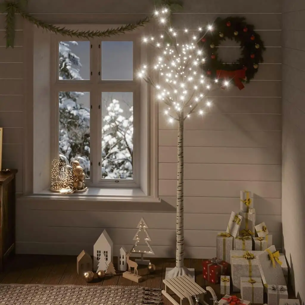 6ft Cold White Willow Christmas Tree with 200 LEDs - Indoor/Outdoor Holiday Decoration
6ft Cold White Willow Christmas Tree with 200 LEDs - Indoor/Outdoor Holiday Decoration