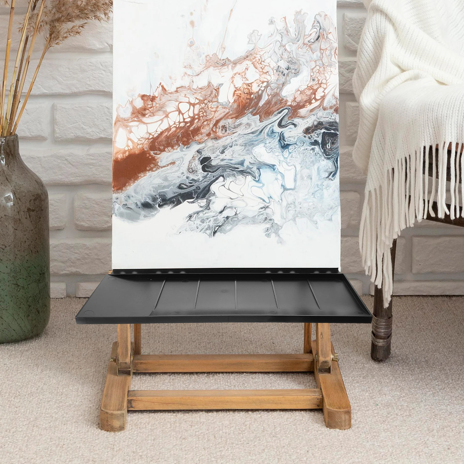 Easel Tray Rack Black Large Plastic Detachable Adjustable Painting Tools Plate Easel Storage Practical Lightweight Supplies
Easel Tray Rack Black Large Plastic Detachable Adjustable Painting Tools Plate Easel Storage Practical Lightweight Supplies