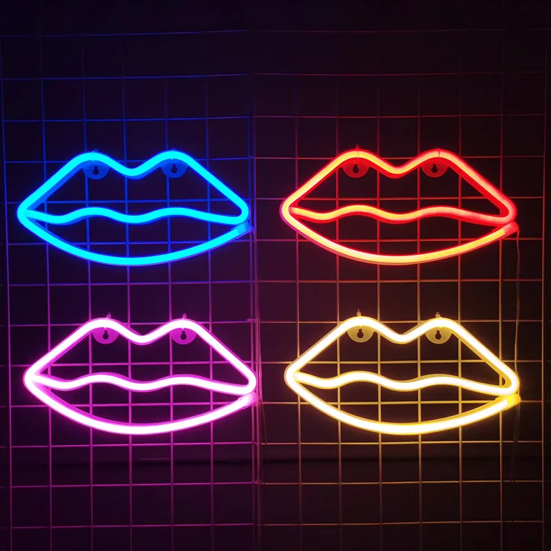 LED Red Lips Neon Signs Lights For Bedroom Wall Hanging Night Lamp Kids Gifts Battery USB Operated Home Xmas Party Room Decor
LED Red Lips Neon Signs Lights For Bedroom Wall Hanging Night Lamp Kids Gifts Battery USB Operated Home Xmas Party Room Decor