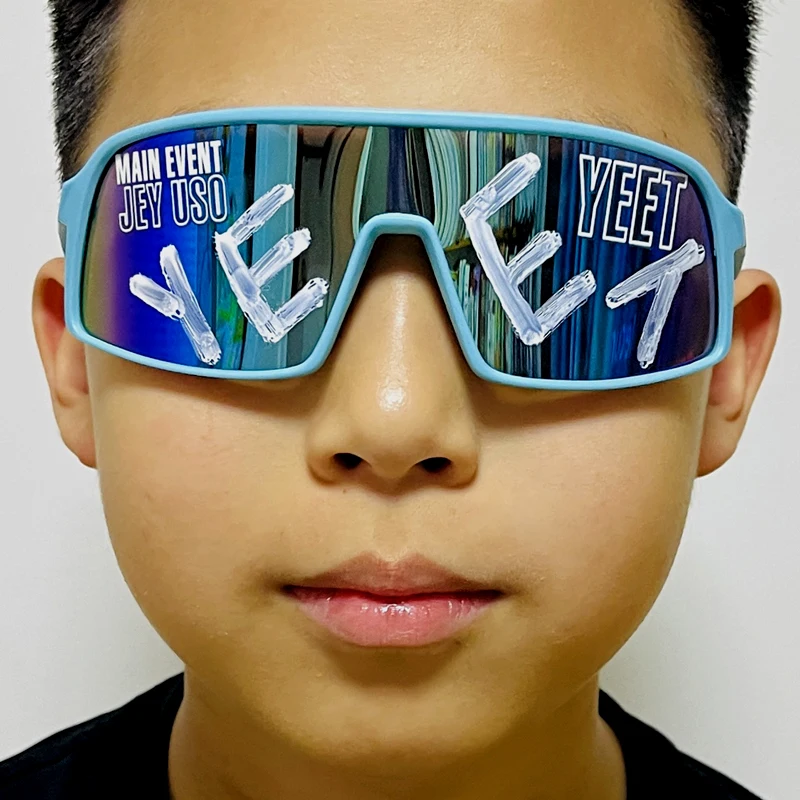 Jey Uso YEET Blue Sunglasses for children Green Sports Shades for adult Main Event Jey Uso glasses Costume
Jey Uso YEET Blue Sunglasses for children Green Sports Shades for adult Main Event Jey Uso glasses Costume