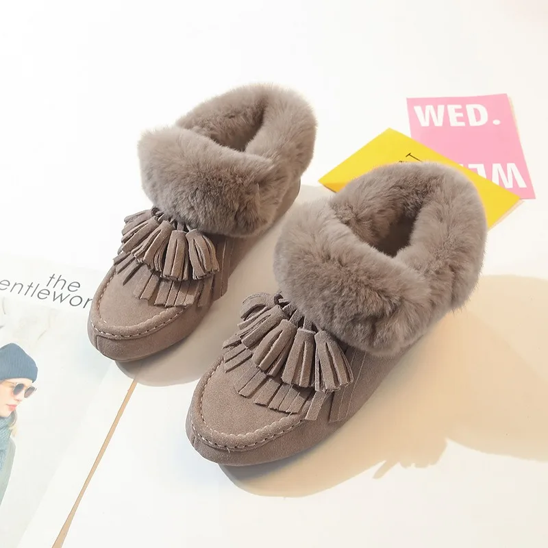 Winter New Women's Shoes Exquisite Plush Warm Loafers for Woman Luxury Genuine Leather Casual Shoes Designer Shoes Zapatos Mujer
Winter New Women's Shoes Exquisite Plush Warm Loafers for Woman Luxury Genuine Leather Casual Shoes Designer Shoes Zapatos Mujer