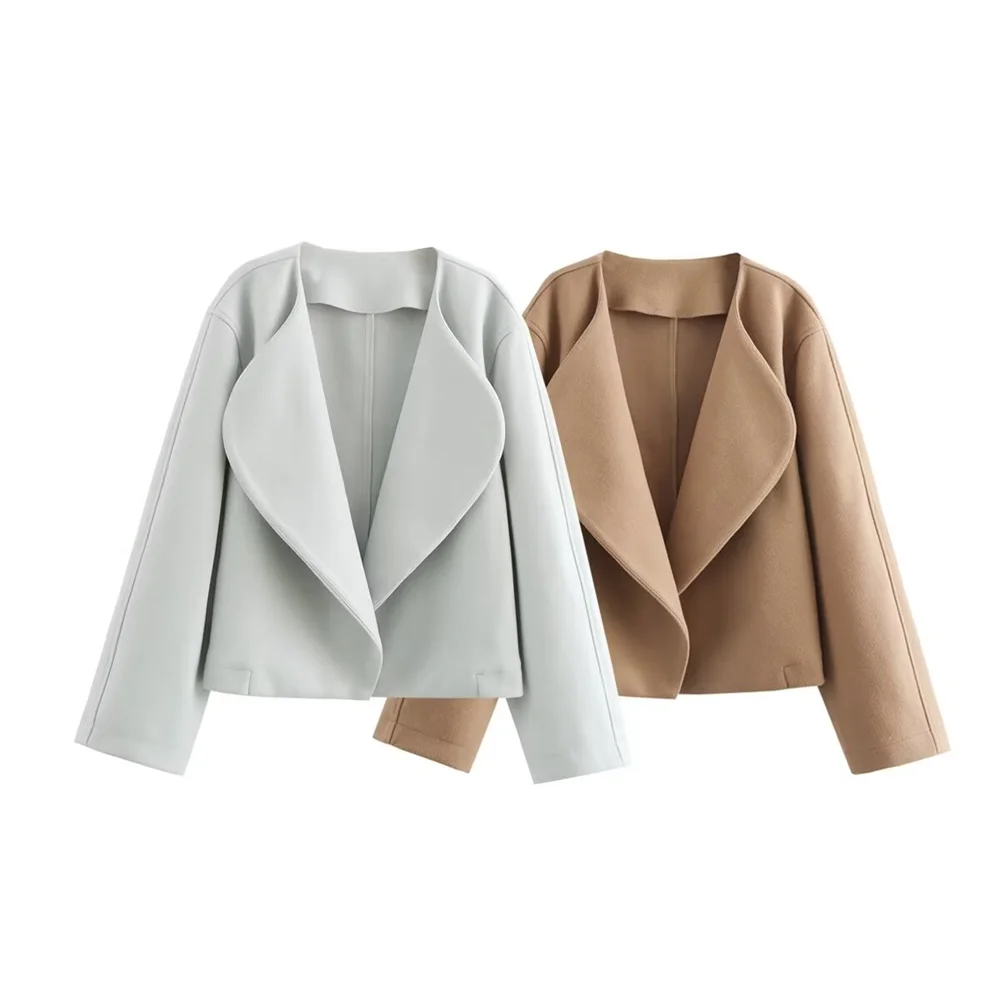TRAF Autumn New Product Women's Fashion Casual Loose Solid Color Long Sleeve Short Non Button Coat Top
TRAF Autumn New Product Women's Fashion Casual Loose Solid Color Long Sleeve Short Non Button Coat Top