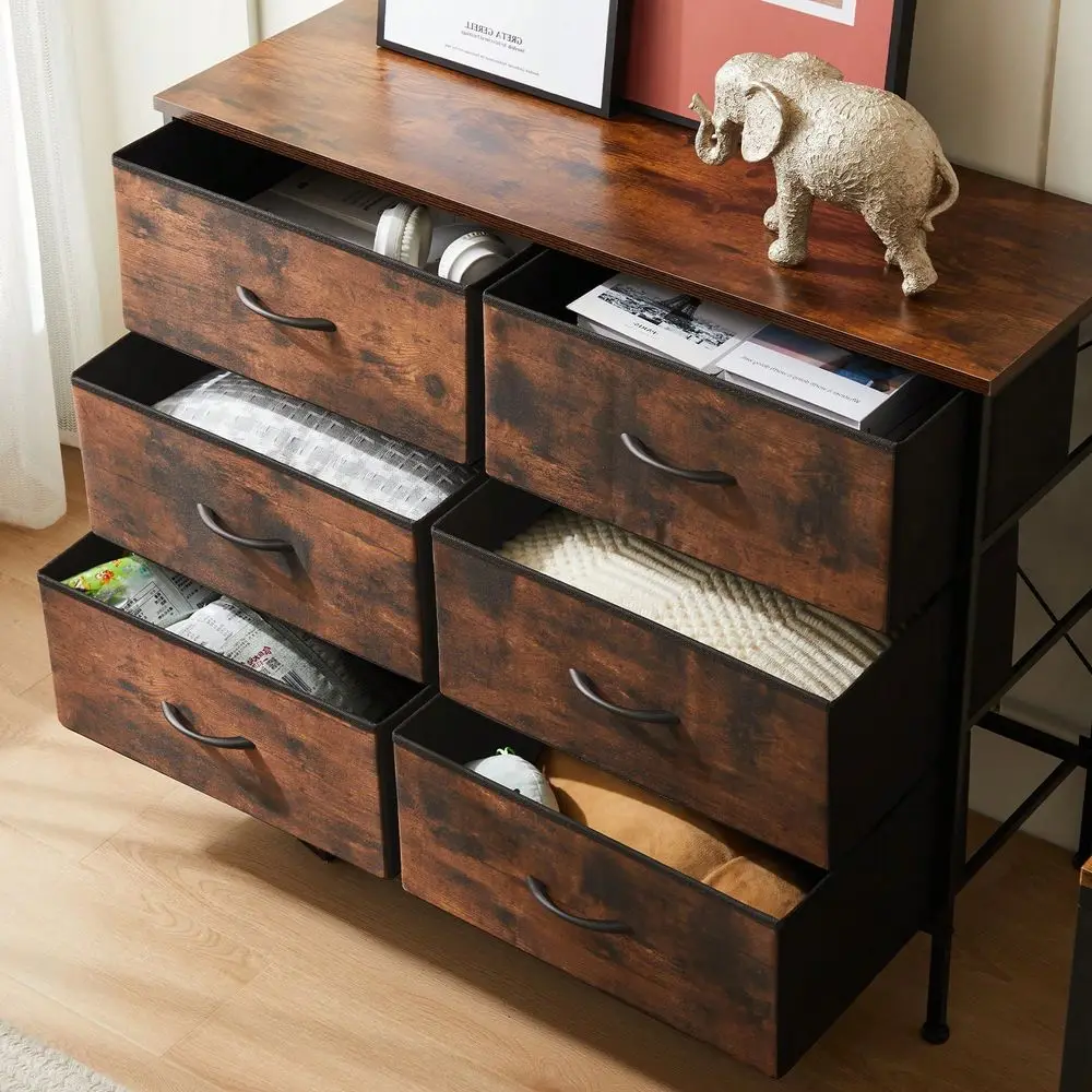 6Drawer Fabric Dresser With Wood Top Metal Frame,Storage Chest For Bedroom Living Room Hallway
6Drawer Fabric Dresser With Wood Top Metal Frame,Storage Chest For Bedroom Living Room Hallway