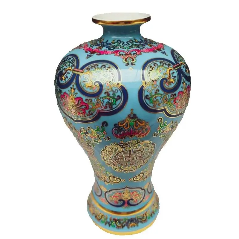 Chinese Old Porcelain Vase Blue Enamel Longevity Patterned Plum Design Antique Decorative Ornament
Chinese Old Porcelain Vase Blue Enamel Longevity Patterned Plum Design Antique Decorative Ornament