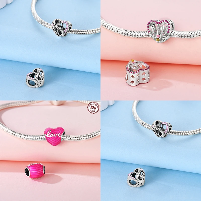 Hearts Charms originales 925 Sterling Silver Endless Love Flower Beads Dangle Pendants Jewelry Birthday Charms for Women
Hearts Charms originales 925 Sterling Silver Endless Love Flower Beads Dangle Pendants Jewelry Birthday Charms for Women