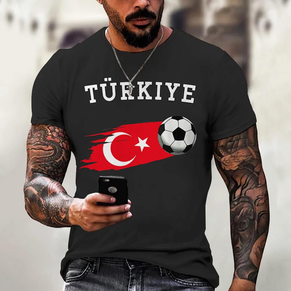 Türkiye Flag Unisex T-Shirt Summer Football Sports T-Shirt Casual Men's Short Sleeve Top 2024 Turkish Fan T-Shirt Men's Clothing
Türkiye Flag Unisex T-Shirt Summer Football Sports T-Shirt Casual Men's Short Sleeve Top 2024 Turkish Fan T-Shirt Men's Clothing