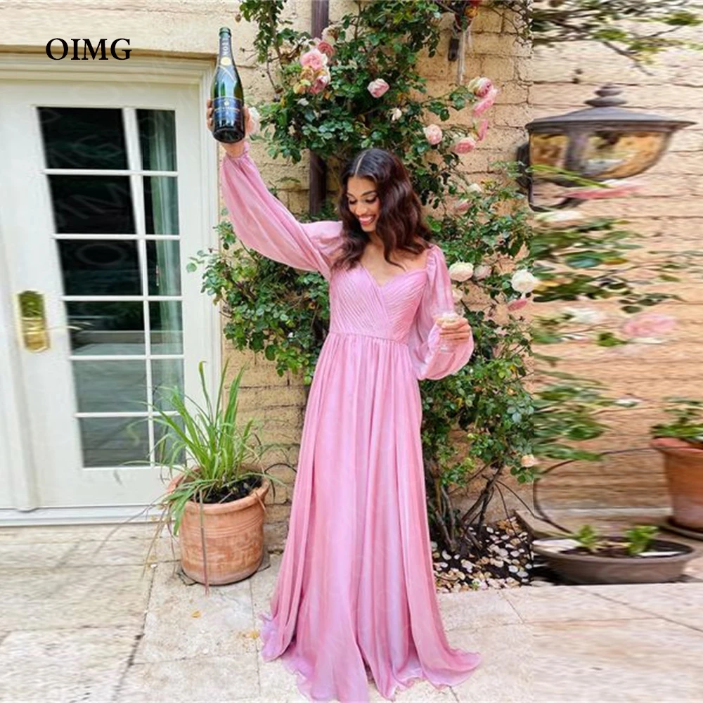 OIMG Pink Long Satin Sleeves Party Dresses Evening Gowns Sweetheart 2023 A Line Night Club Dress Gown Vestidos Robe de soiree
OIMG Pink Long Satin Sleeves Party Dresses Evening Gowns Sweetheart 2023 A Line Night Club Dress Gown Vestidos Robe de soiree