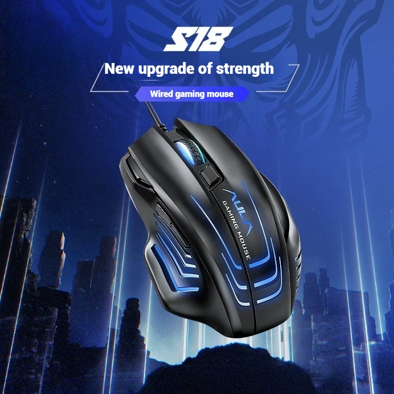 S18 Gaming Mouse Many Button Wired Mouse Adjustable Counterweight 6400dpi 1000hz E-Sports Office Gamer Accessories Boy Gift
S18 Gaming Mouse Many Button Wired Mouse Adjustable Counterweight 6400dpi 1000hz E-Sports Office Gamer Accessories Boy Gift