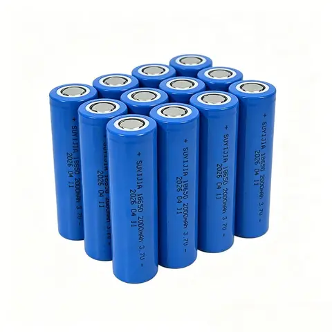 18650 2000mAh 3.7V Battery ICR18650 Rechargeable Lithium-ion Battery Suitable for Flashlight Power Bank Replacement Battery