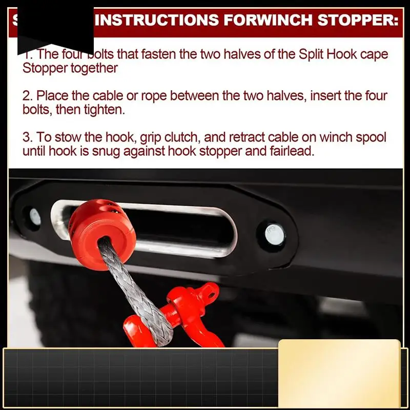 4Pcs Winch Stopper Compatible With ATV SUV ORV Cable Hook Rubber Stopper Winch Prevent Bouncing Fraying-N37R
4Pcs Winch Stopper Compatible With ATV SUV ORV Cable Hook Rubber Stopper Winch Prevent Bouncing Fraying-N37R